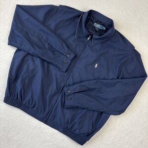 POLO RALPH LAUREN Mens 'Bi-Swing Jacket' XL Navy Blue Full-Zip Classic Preppy LS